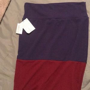 NWT LLR Cassie pencil skirt. Size large and color blocked